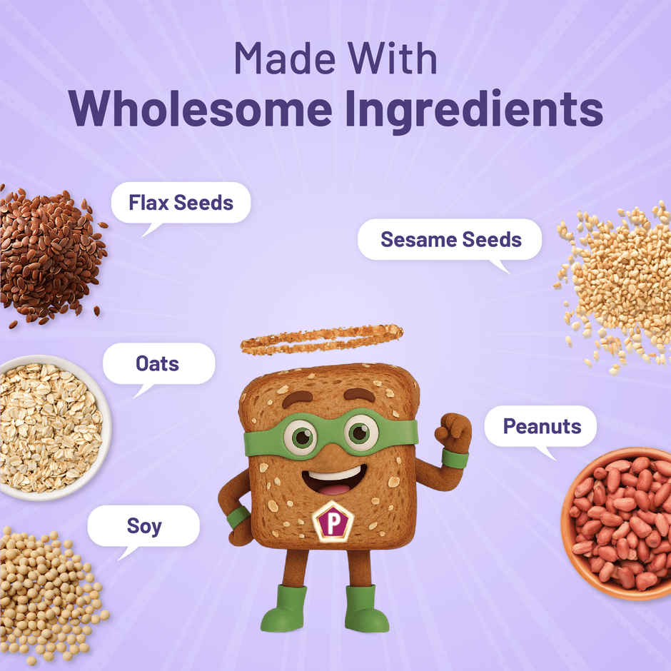 Protein Chef 5 Super Foods Multigrain Bread (54 g Protein / Zero Maida / Premium Brown Atta Bread)