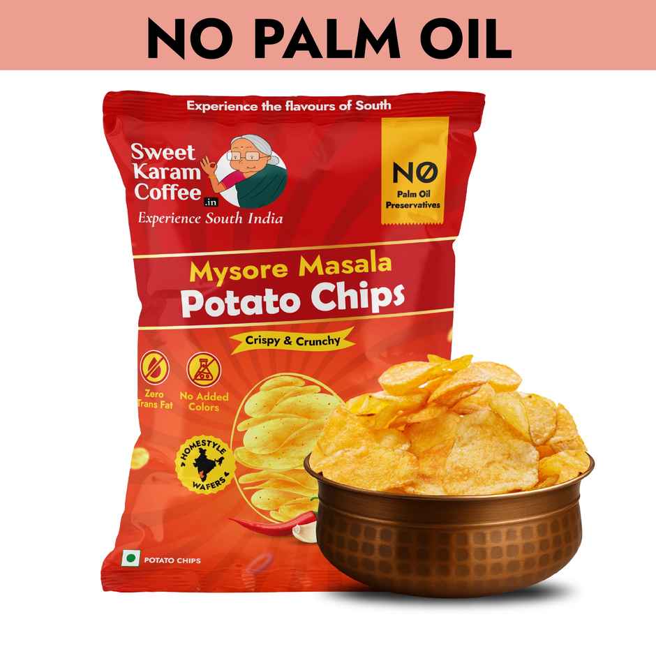 Sweet Karam Coffee Mysore Masala Potato Chips - No Palm Oil Combo 
