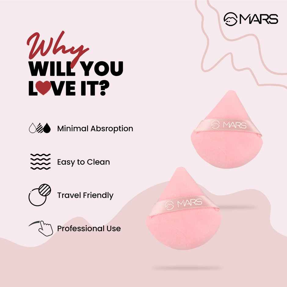 MARS Cosmetics Pizza Powder Puff For Face Makeup | Pack Of 2