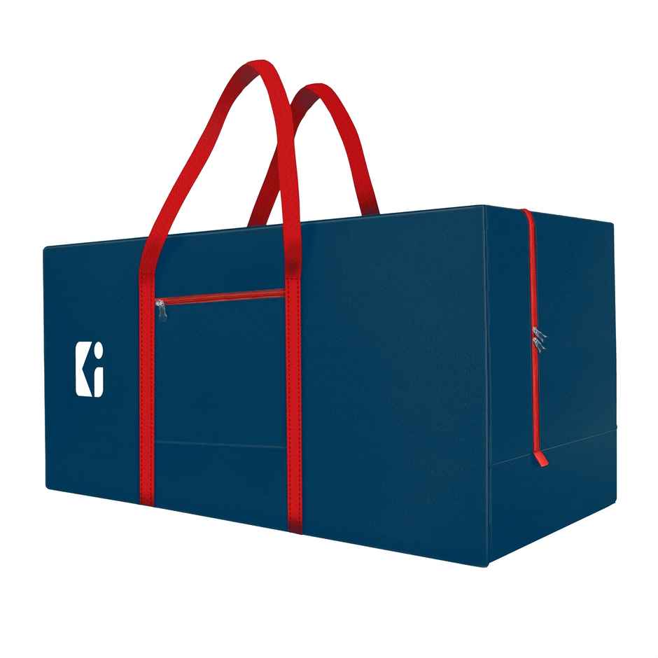 Kuber Industries 255L Nylon Multi-Purpose Extra Large Storage Bags,Jumbo Shifting Bags-Red & Blue