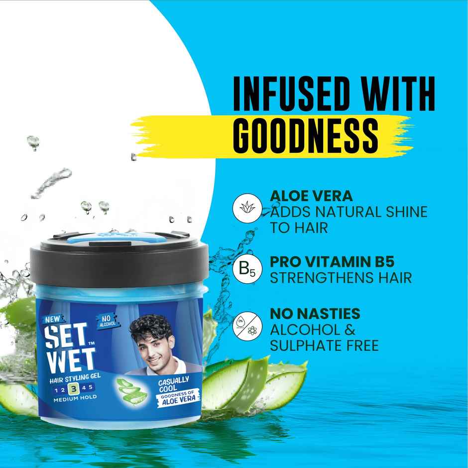 Set Wet Hair Gel Cool Hold