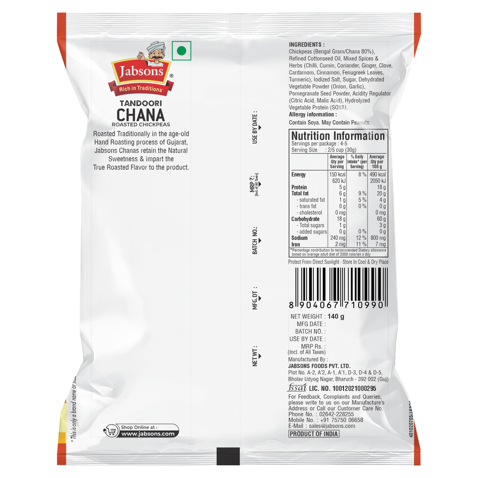 Jabsons Tandoori Roasted Chana