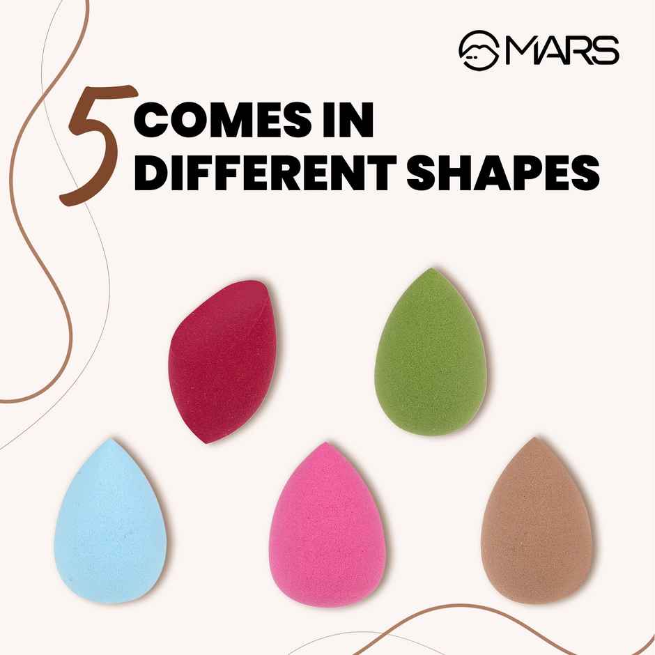 MARS Cosmetics Mini Beauty Blenders For Makeup | Pack Of 5