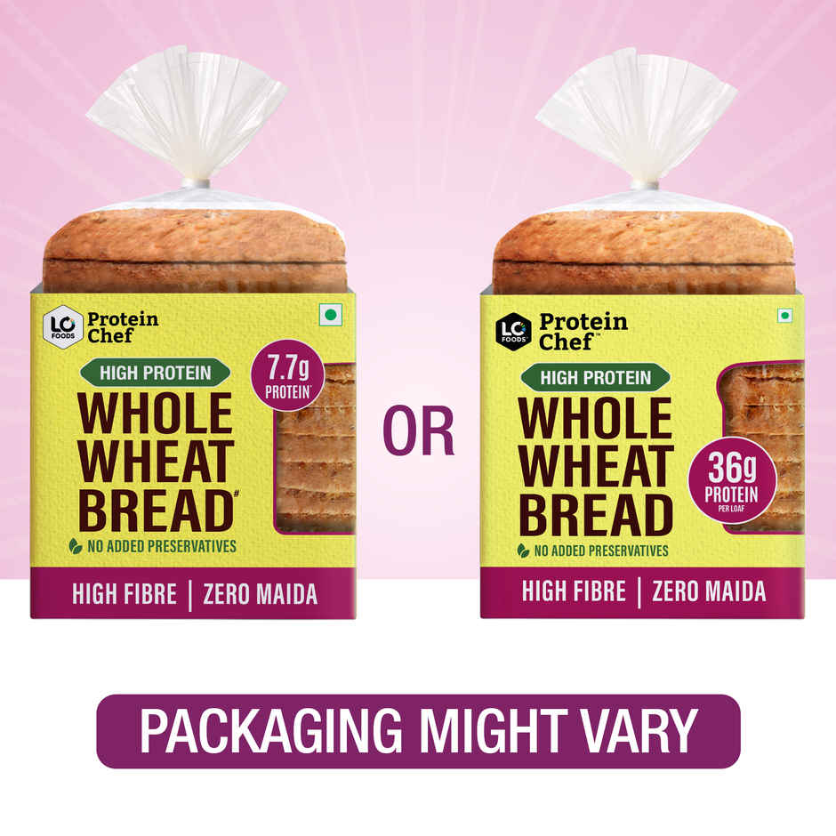 Protein Chef Whole Wheat Bread ( High Protein / Zero Maida / Atta Bread)