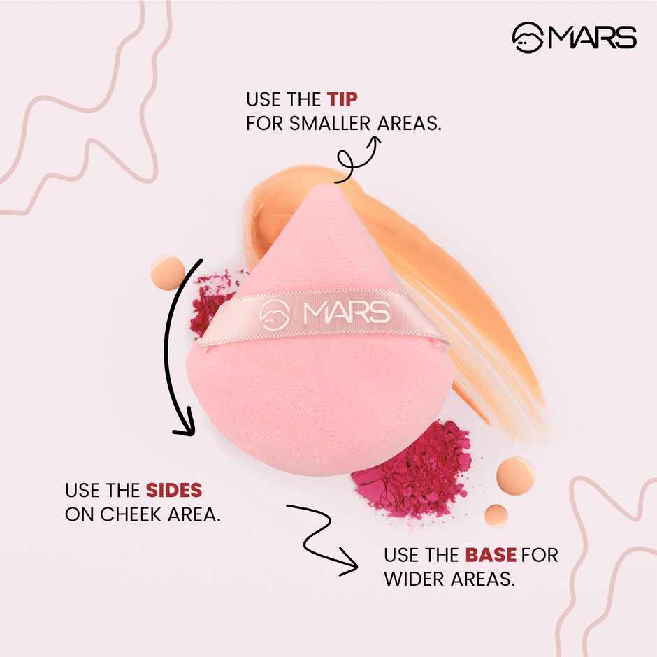 MARS Cosmetics Pizza Powder Puff For Face Makeup | Pack Of 2