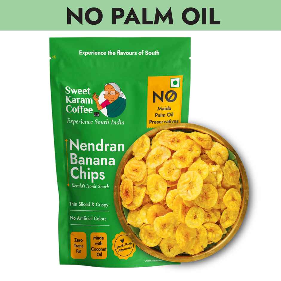 Sweet Karam Coffee Kerala Nendran Banana Chips - Pure Coconut Oil, No Preservatives Combo  