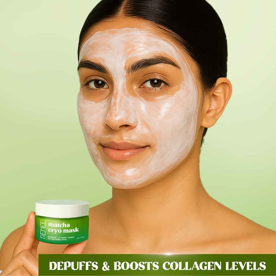 RENEE Matcha Cryo Face Cooling Mask | 45% Cooling Actives- Aloe Vera, Cica & Peptides
