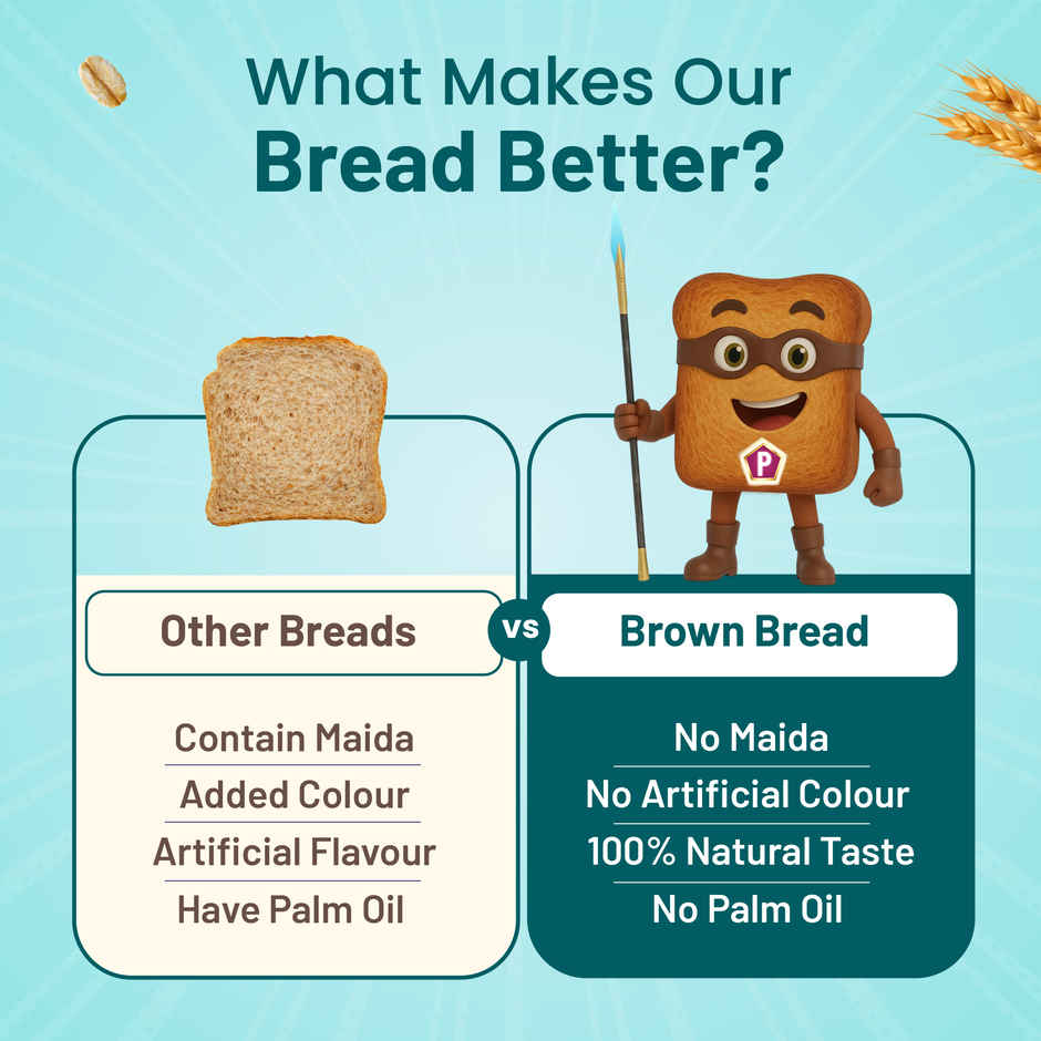 Protein Chef 37g Protein Brown Bread, No Maida No Preservatives