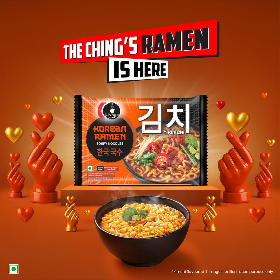 Ching's Kimchi Korean Ramen | Tangy & Spicy Soupy Noodles | Soupy Ramen meal