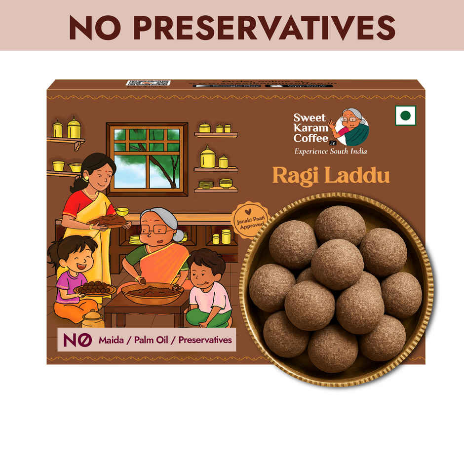 Sweet Karam Coffee White Sugar Free Ragi Laddu | No Preservatives