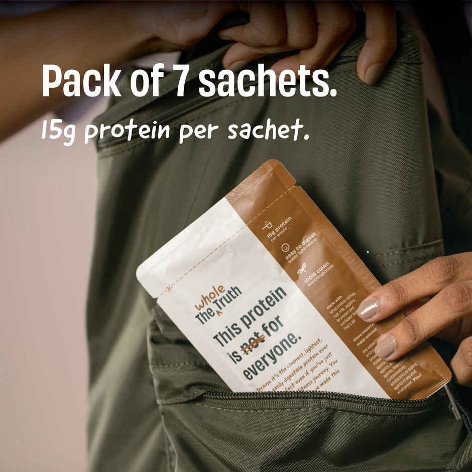 The Whole Truth Protein Powder Sampler Pack, Cold Coffee 15g Protein Per 7 Sachets Easy to Digest