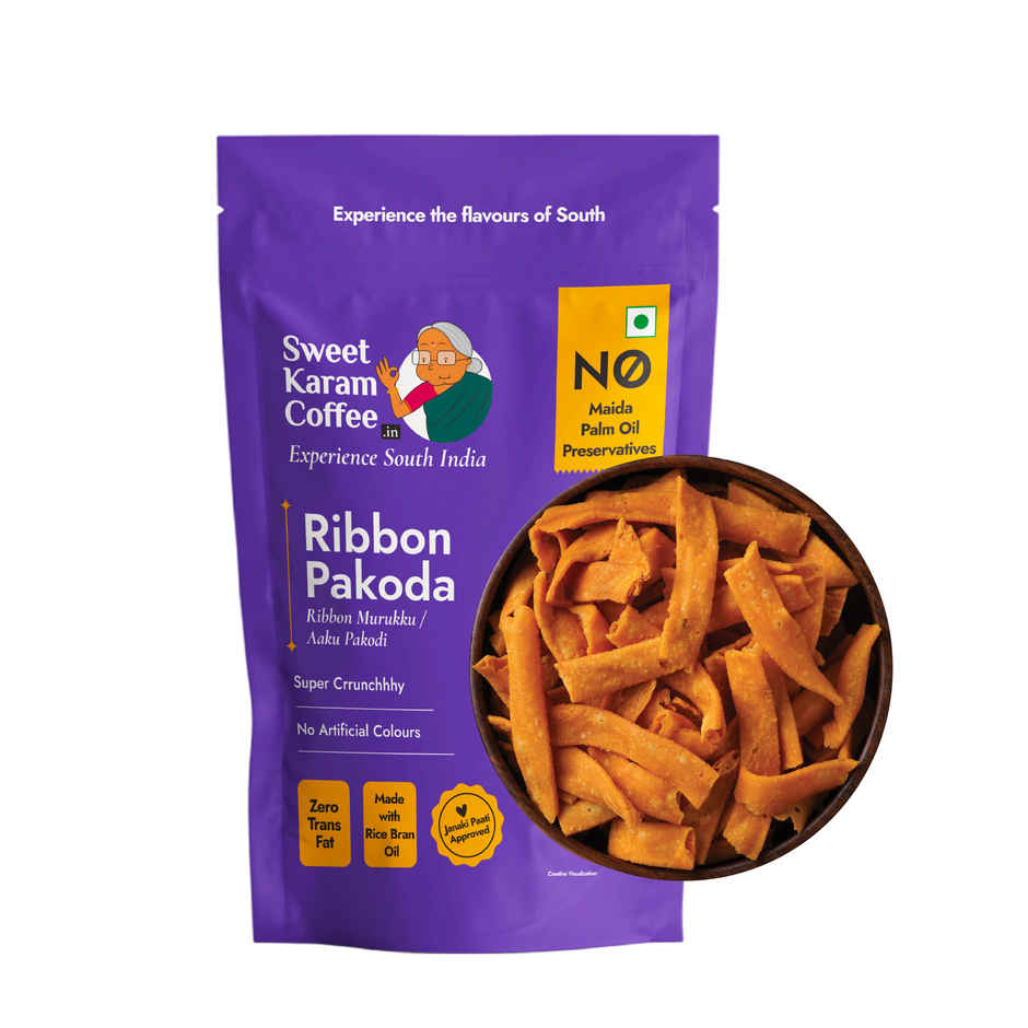 Sweet Karam Coffee Ribbon Pakoda (Murukku /Chakli) - Namkeen Snacks