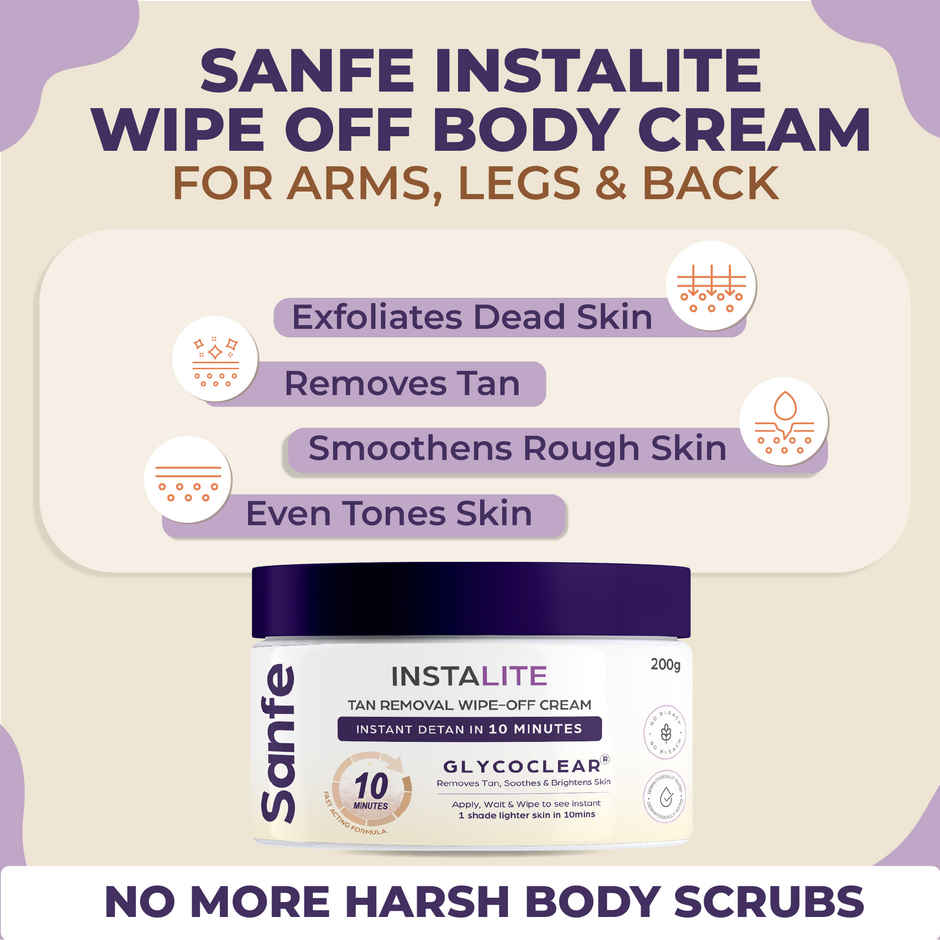 Sanfe Instalite Tan Removal Wipe-Off Cream