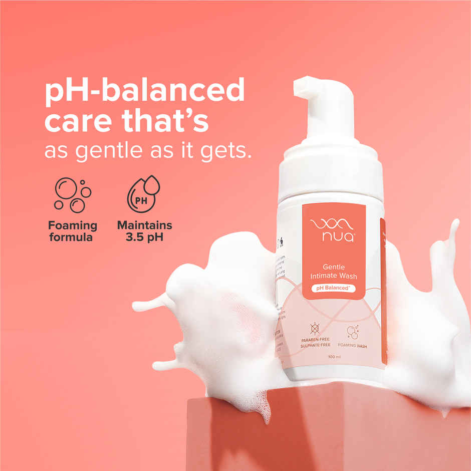 Nua Foaming Intimate Wash for Daily Gentle pH-Balanced Care