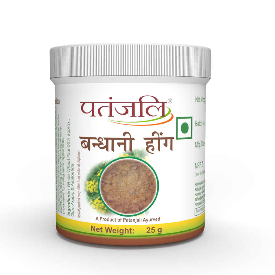 Patanjali Bandhani Hing Compounded Asafoetida Powder Strong Aroma