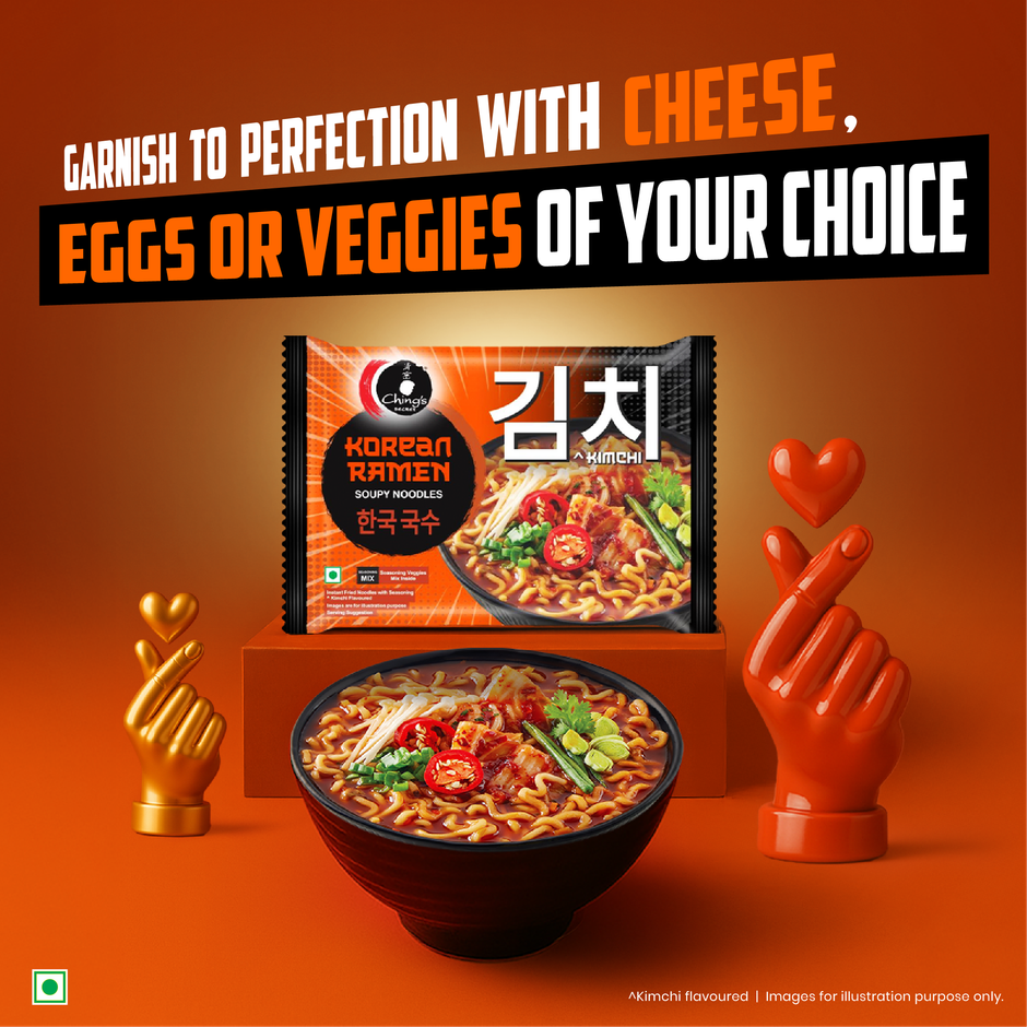 Ching's Kimchi Korean Ramen | Tangy & Spicy Soupy Noodles | Soupy Ramen meal