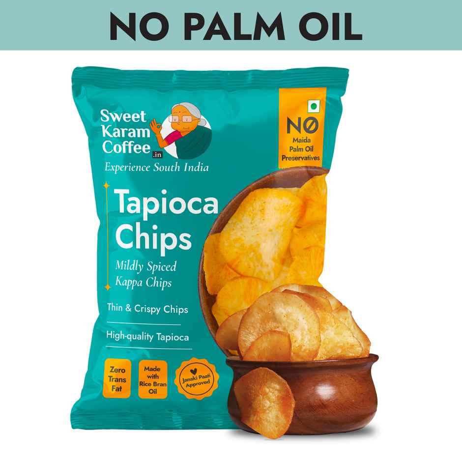 Sweet Karam Coffee Tapioca Chips 65.0 Gram(65gms) & Sweet Karam Coffee Indian Masala Tapioca Chips 65.0 Gram(65gms) Combo