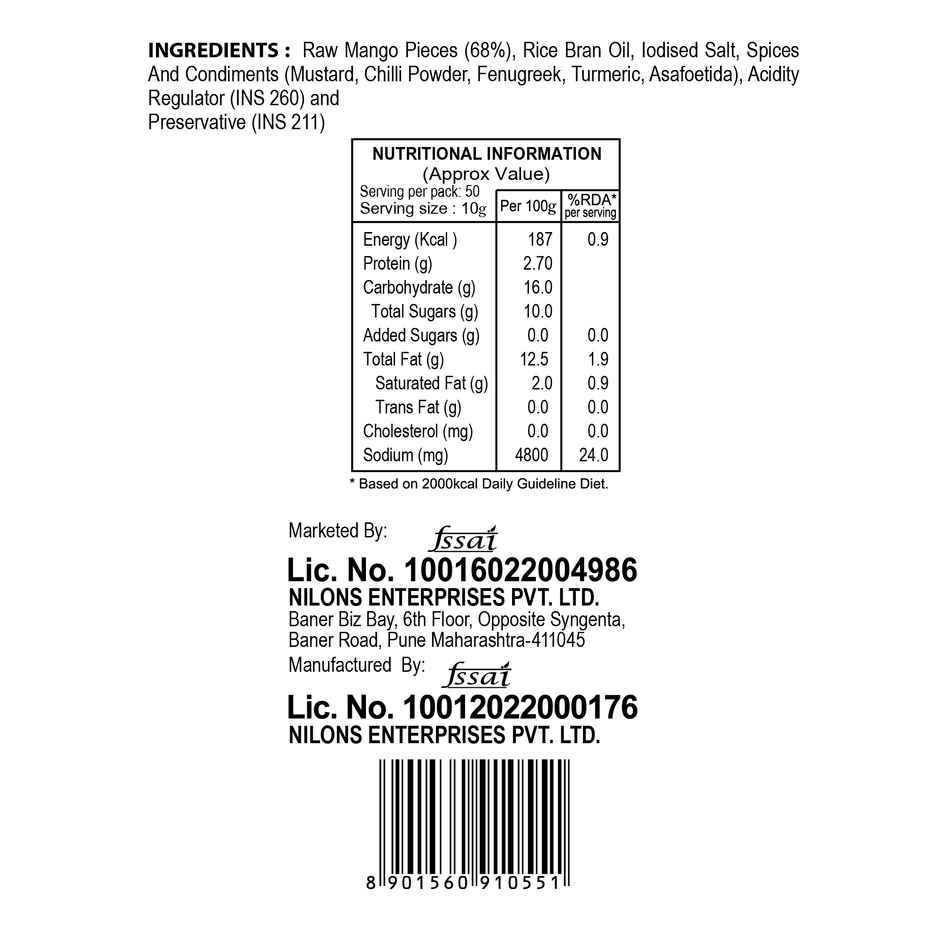 Nilon's Simply South Mango Pickle