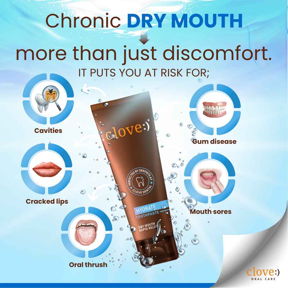Clove Oral Care Hydrate Toothpaste | Dry Mouth Solution|Strengthens Mouth's Natural Defense Systems Combo