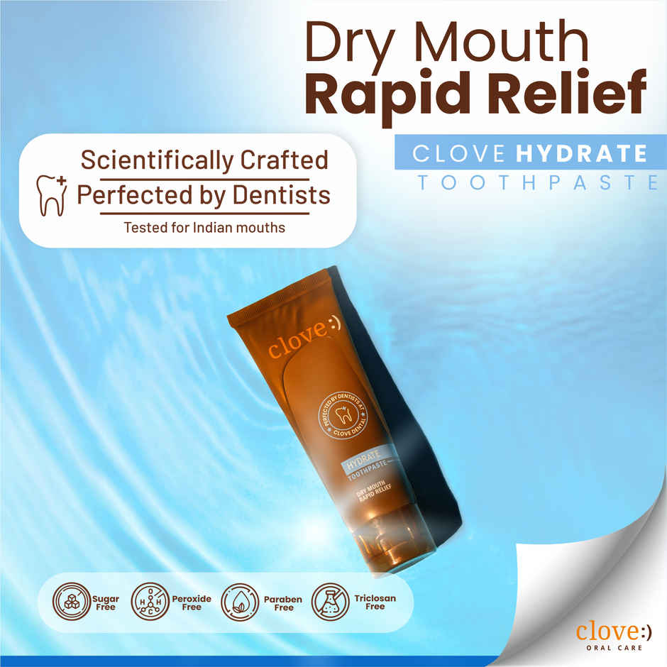Clove Oral Care Hydrate Toothpaste | Dry Mouth Solution|Strengthens Mouth's Natural Defense Systems
