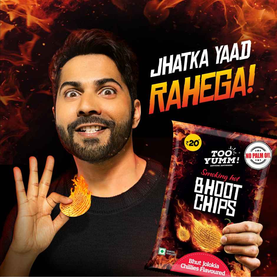 Too Yumm! Bhoot Potato Chips Spicy Chilli Flavour Chips | No Palm Oil Snacks