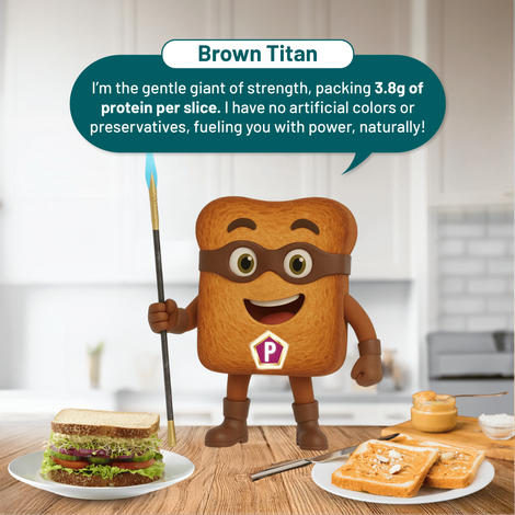 Protein Chef High Protein Brown Bread - No Maida Atta Bread