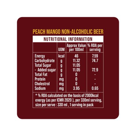 3 Sisters Peach and Mango Non Alcoholic Beer