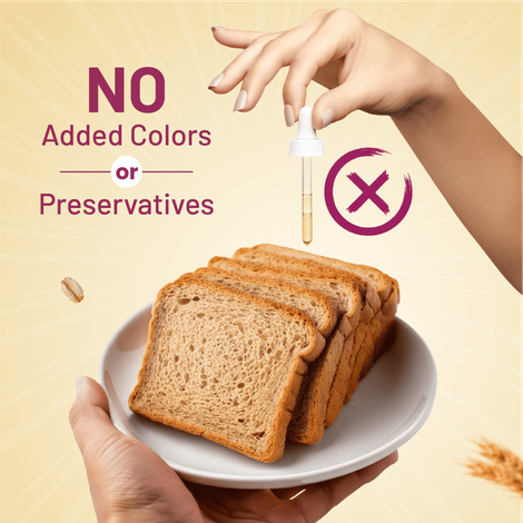 Protein Chef Double Protein Bread (No Maida, Multigrain Brown Bread) - Made with MP Sharbati Wheat
