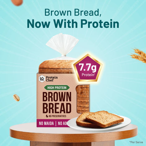 Protein Chef High Protein Brown Bread - No Maida Atta Bread