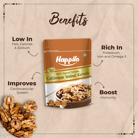 Happilo California Walnut Kernels|Akhrot Giri|Dry Fruits