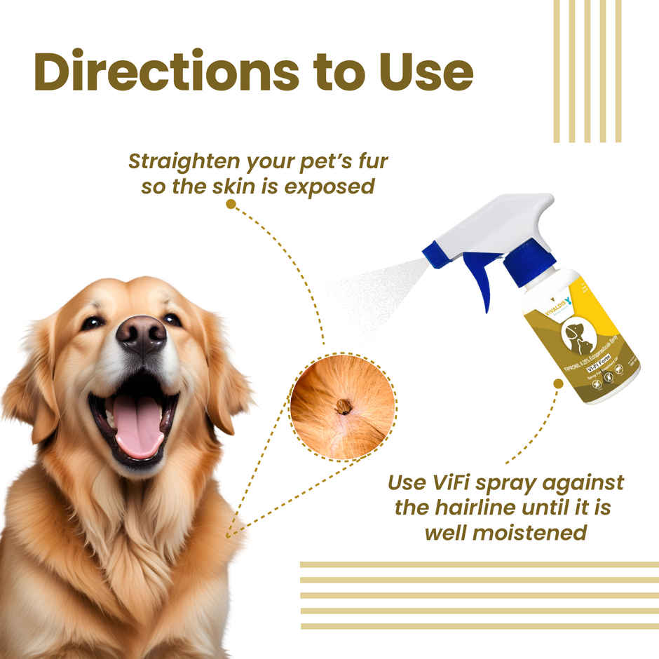 Vivaldis Spot On For Dogs & Puppy Up To 10 Kg | Anti Tick, Flea & Lice Treatment | Vi-Fi Forte (0.67ml) & Vivaldis Vi-Fi Forte-Tick, Flea, Lice Spray For Dogs, Cats, Kitten & Puppies With Fipronil (100ml) Combo