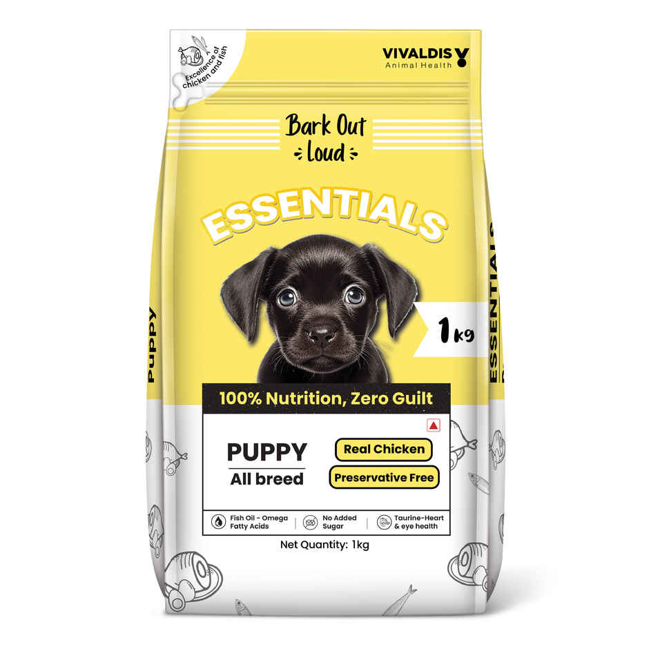 Bark Out Loud - Essentials Puppy Dry Food | Fresh Chicken & Egg | No Preservatives | Gluten-Free Kibbles