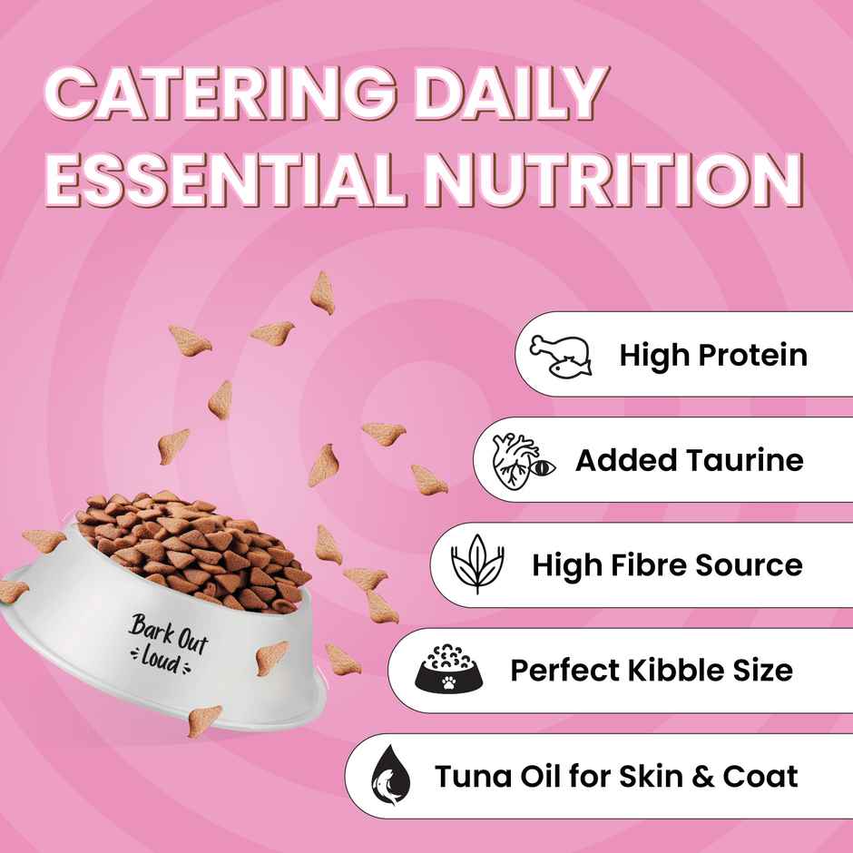 Bark Out Loud | Essentials Kitten Dry Food | Fish & Chicken | Added Taurine - No Preservatives