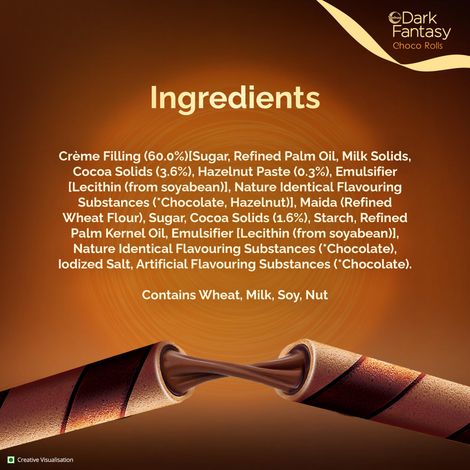 Sunfeast Dark Fantasy Choco Rolls | Crunchy Wafer Rolls