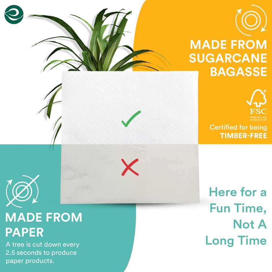 Eco Soul 1 Ply | 100Count | Disposable Paper Napkin