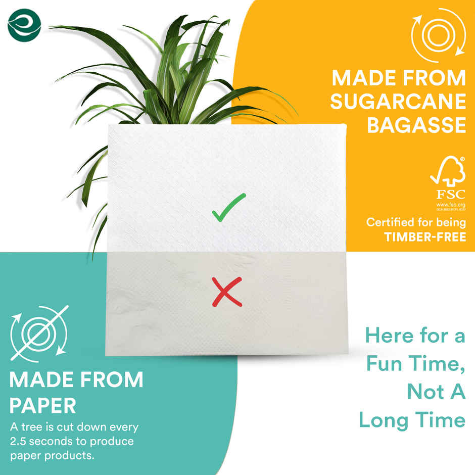 ECO SOUL 1Ply | 100Count | Disposable Paper Napkin