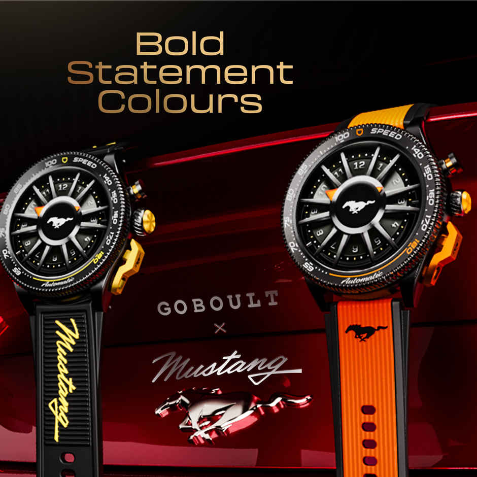 GOBOULT Mustang Stallion , Nitro Black 1.43 AMOLED Display,  Functional Rotation Ring Action Bezel