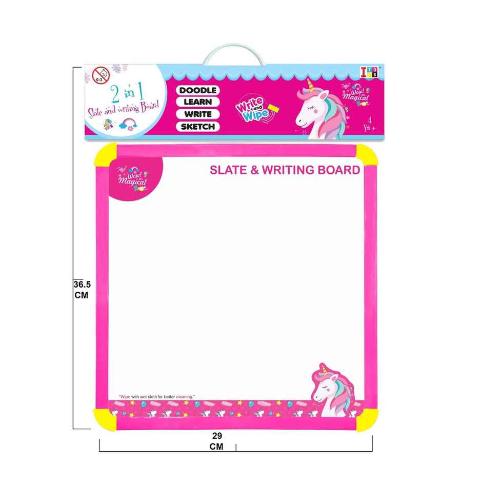2 In 1 Slate & Writing Board-Unicorn | Assorted 2+ years