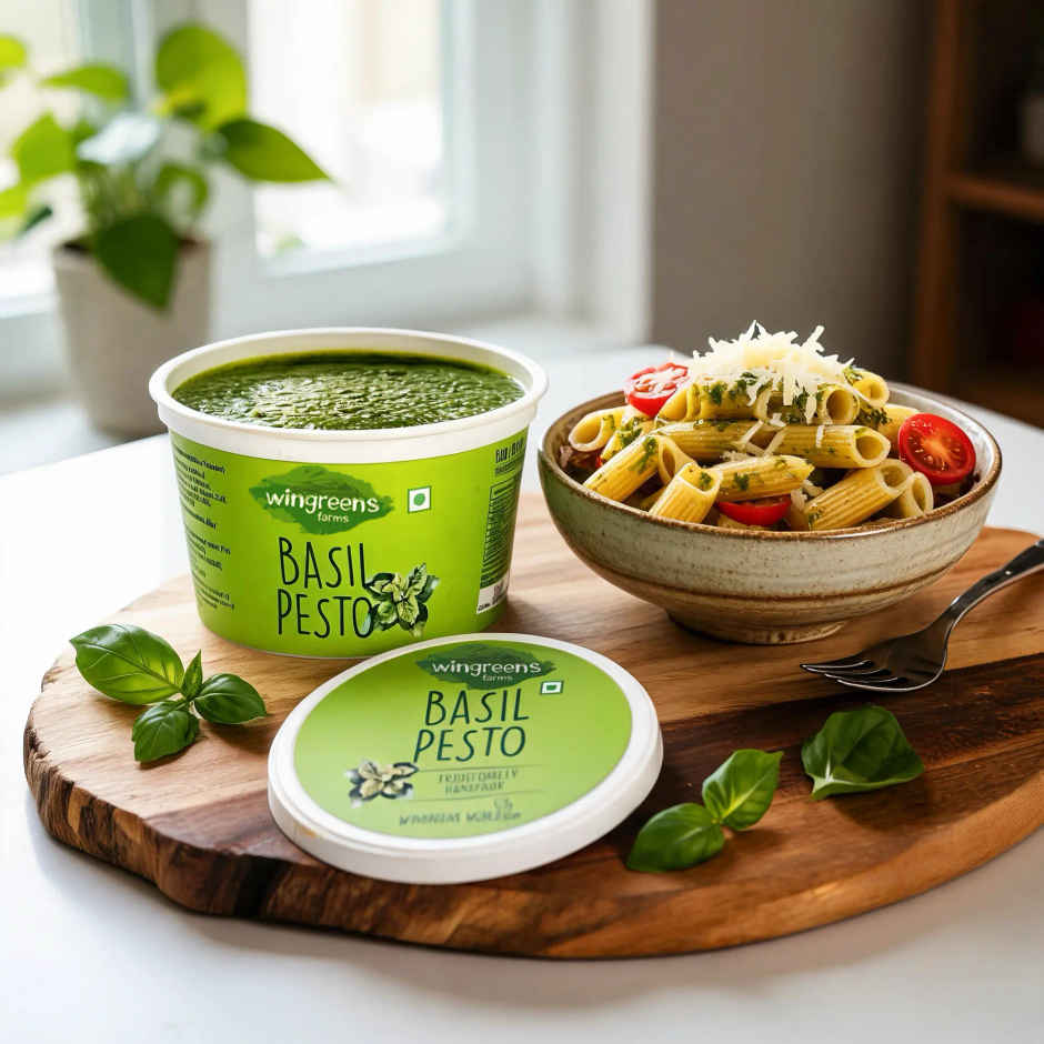 Wingreens Farms Basil Pesto | Pesto Sauce | Pesto Dip