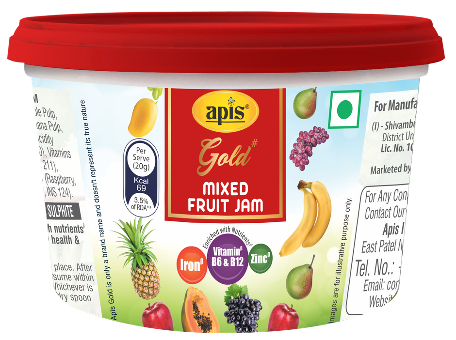 Apis Gold Mix Fruit Jam - Buy at ₹25 Online | Instant Delivery - Zepto