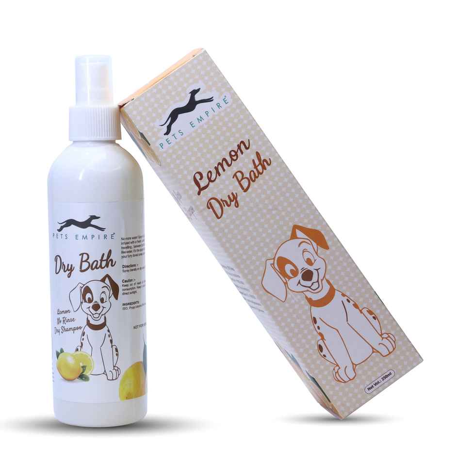 Pets Empire Waterless Shampoo , Dry Bath For Dogs Lemon Fragrance