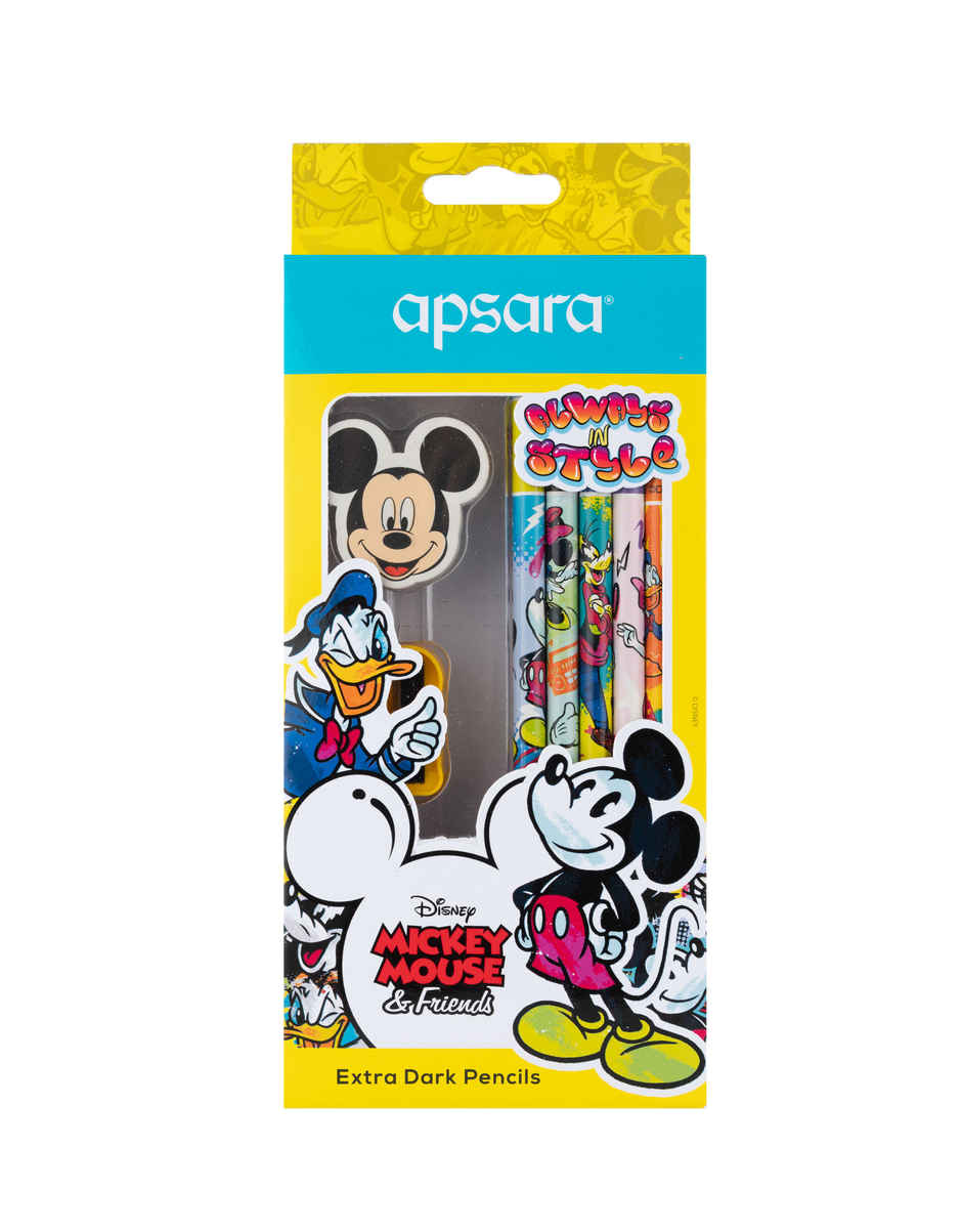 Apsara Disney Mickey Mouse Pencils | Extra Dark Pencils