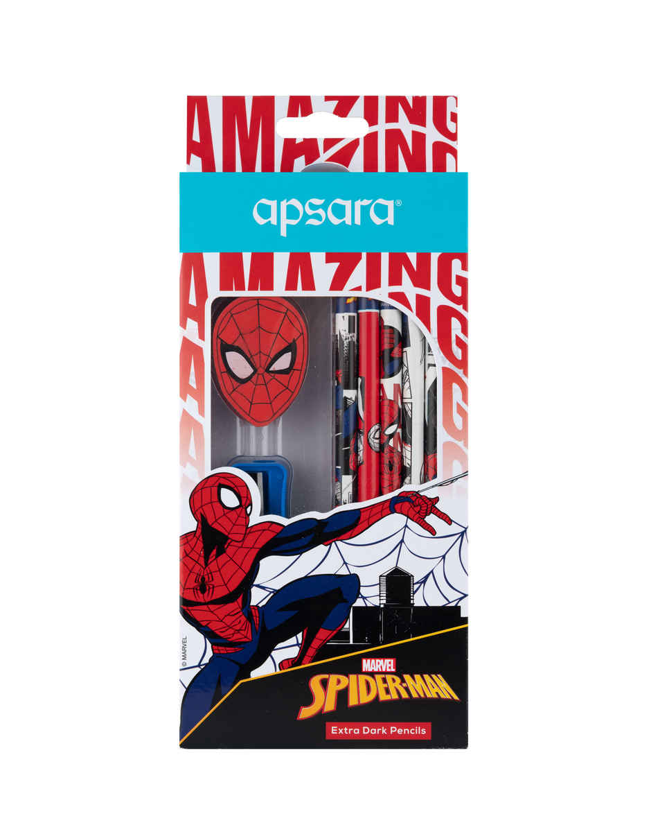 Apsara Spider-Man Pencils | Extra Dark Pencils | Hexagonal Body for Strong Grip