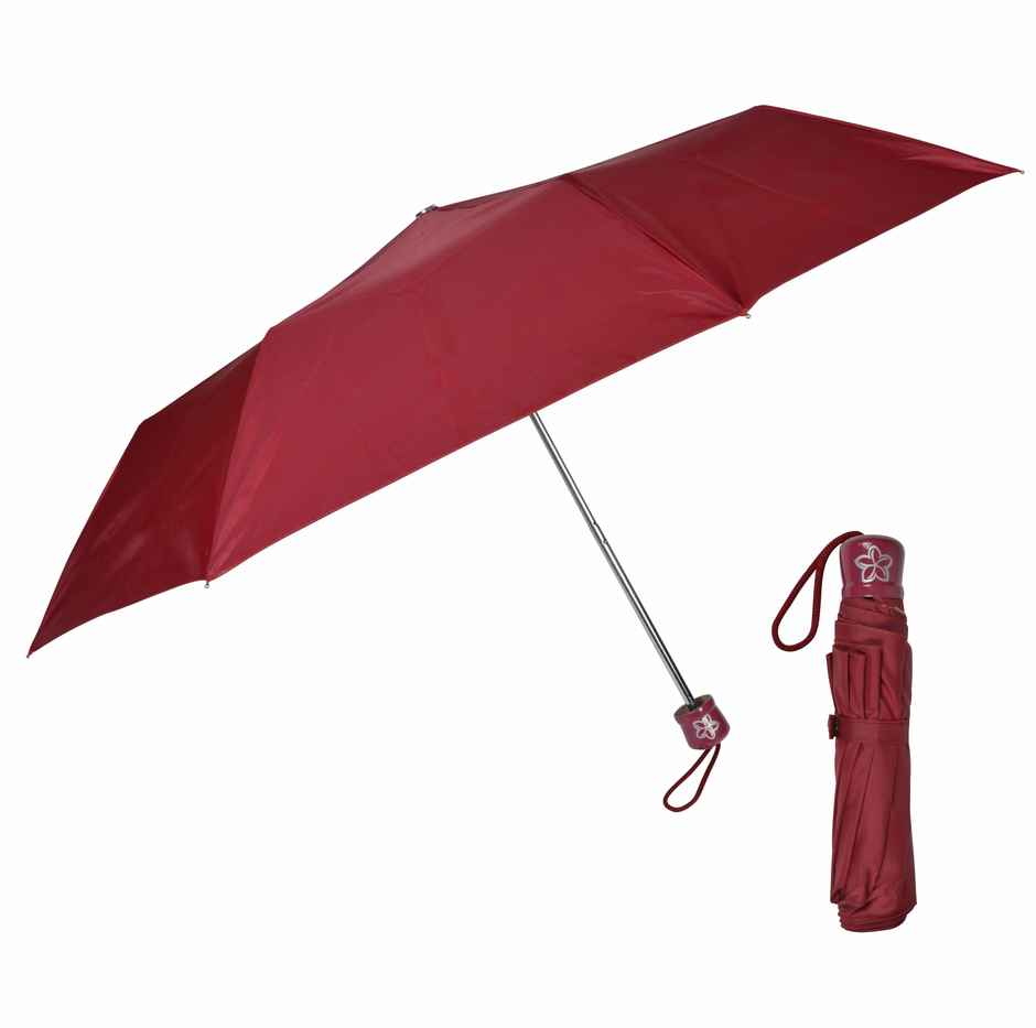 Fendo 3 Fold Hand Open 21.5 inch | Maroon Umbrella