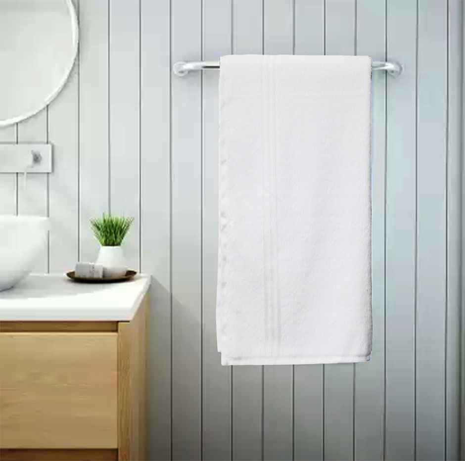 Lushomes Microfiber Bath Towel - White | Quick Dry | 30 x 55 inch