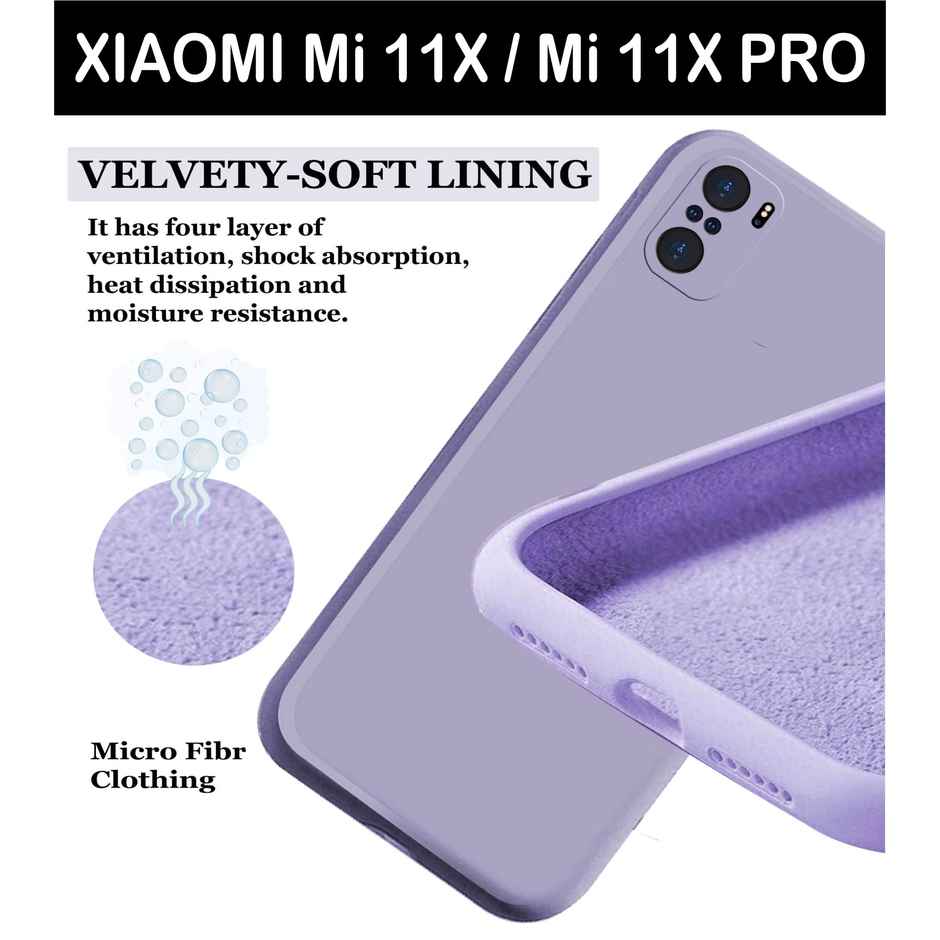 Artistque Case For Xiaomi Mi 11X / Mi 11X Pro Back Cover - Plain Liquid Silicone Cover