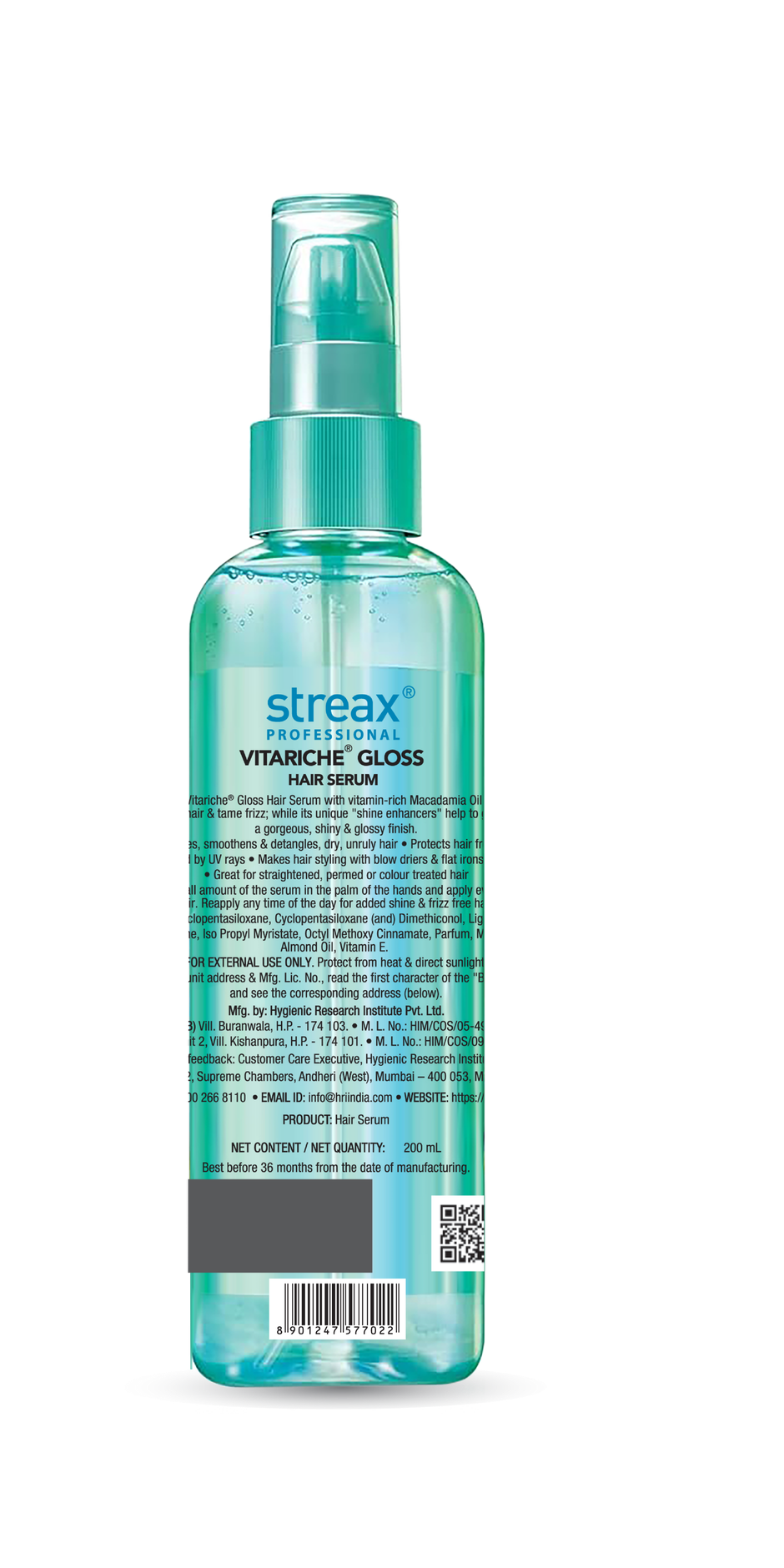 Streax Professional Vitariche Gloss Hair Serum