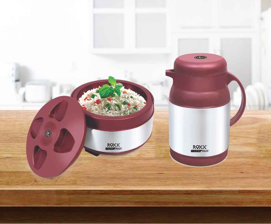 Roxx New Metro Classic 2 Pcs Set (Jug- 600Ml & Casserole-1000Ml)
