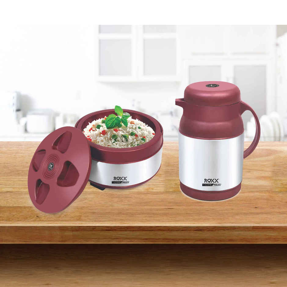Roxx New Metro Classic 2 Pcs Set (Jug- 600Ml & Casserole-1000Ml)