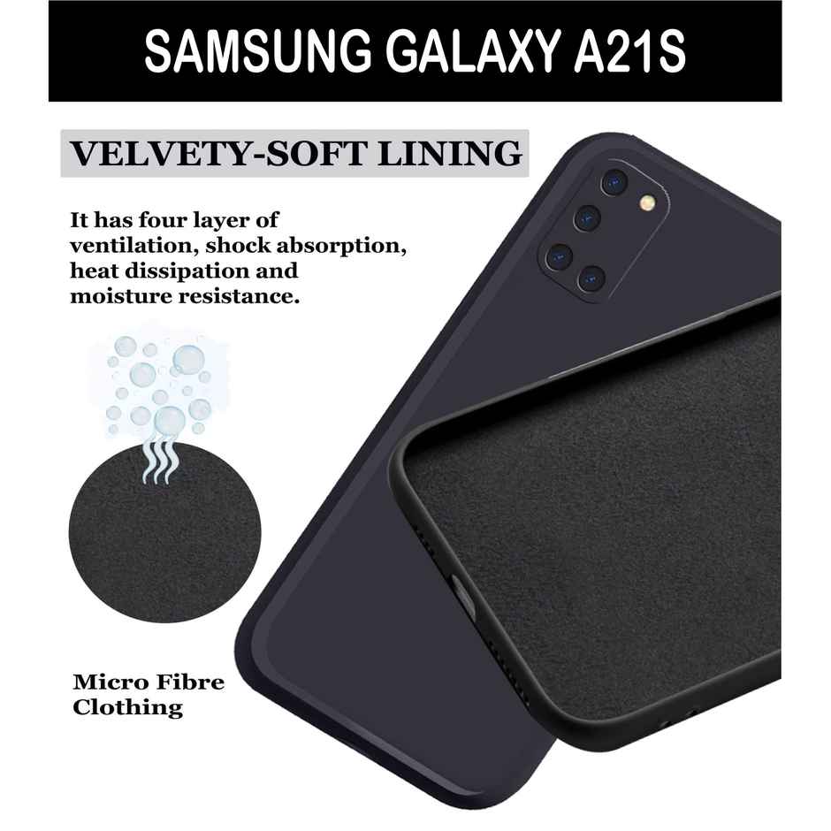 Artistque Case for Samsung Galaxy A21s Back Cover - Plain Liquid Silicone Case